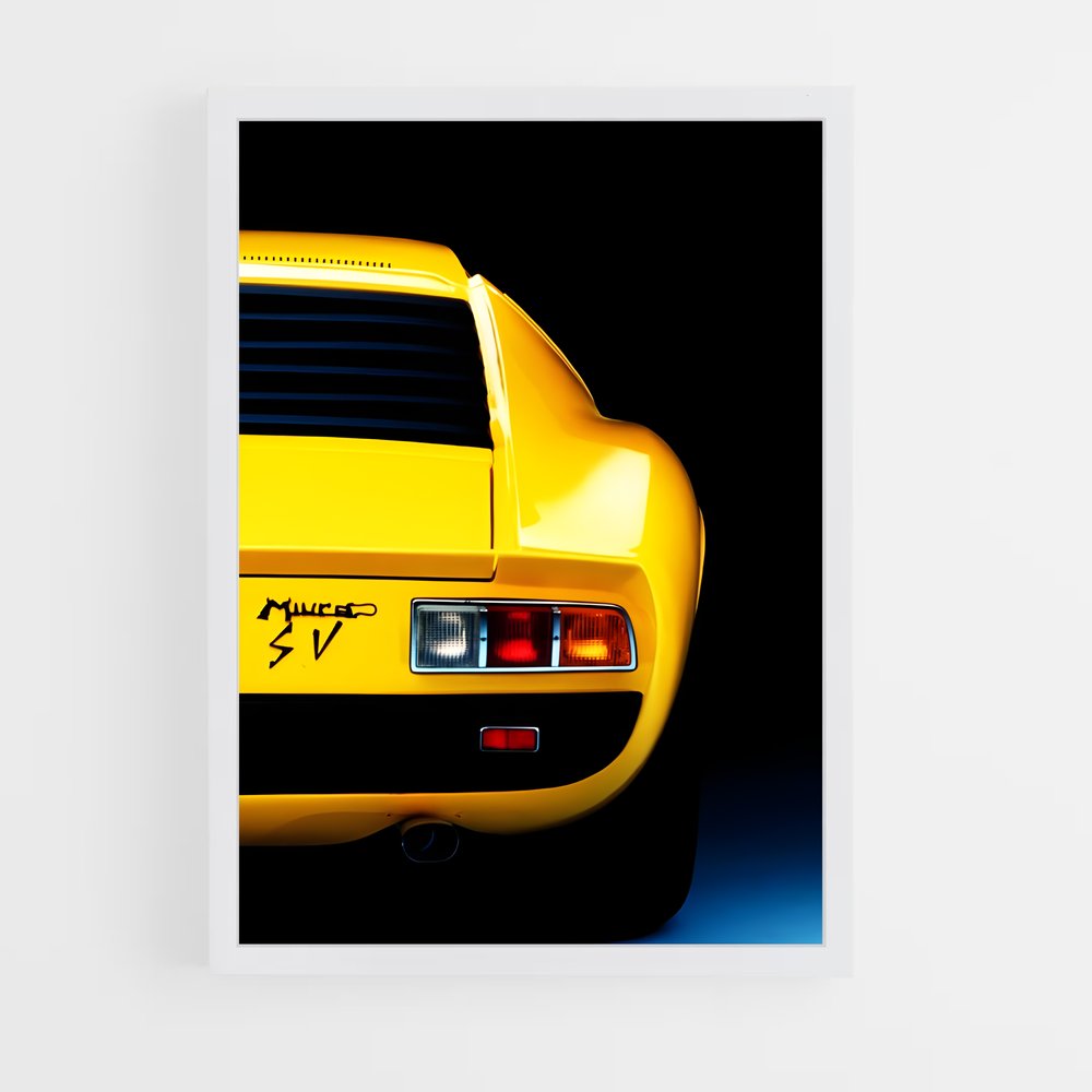 Poster Lamborghini Jaune (vue 3)
